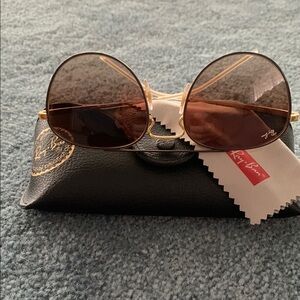 Ray-Ban Brown Round Sunglasses NWOT
